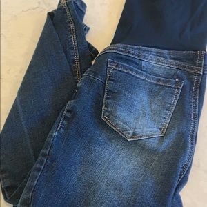 1822 over the belly medium wash maternity jeans